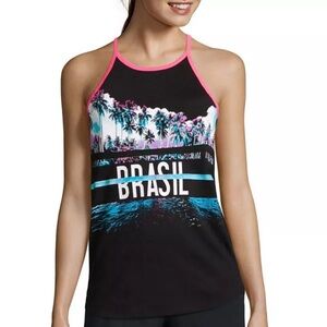 City Streets Black and Pink Tank Top